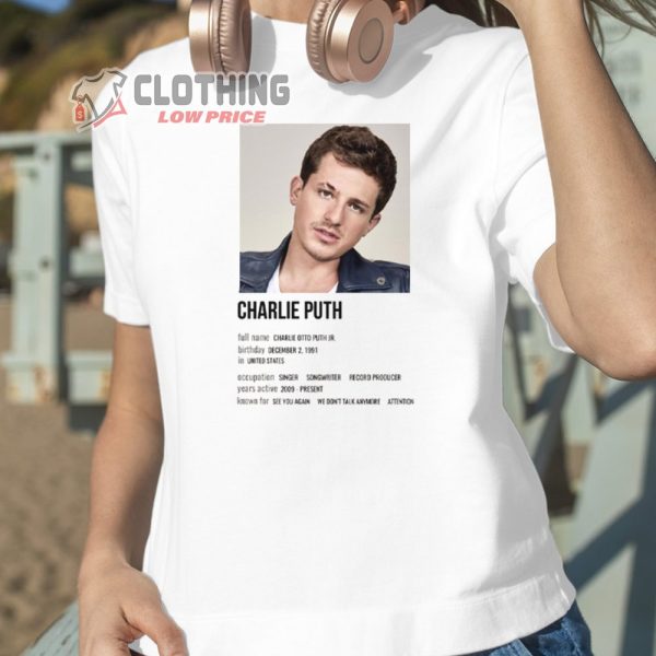 Minimal Portrait Of Charlie Puth Sweatshirt, Charlie Puth Presale Code T- Shirt, Charlie Puth Dangerously Hoodie Merch