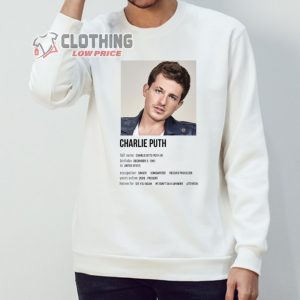 Minimal Portrait Of Charlie Puth Sweatshirt Charlie Puth Presale Code T Shirt Charlie Puth Dangerously Hoodie Merch 3