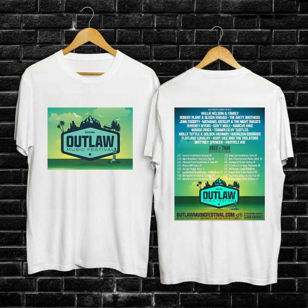 Outlaw Music Festival Merch, Willie Nelson plots 2023 Outlaw Music Tour Shirt Willie Nelson Fan T-Shirt