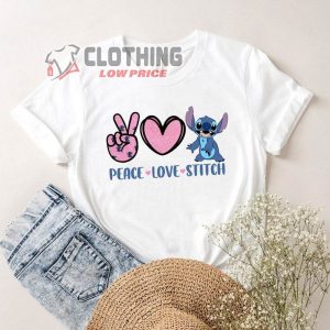 Peace Love Stitch Disney Shirt, Lilo And Stitch 2024 Merch, Lilo Stitch Live Action Nani Cast Tee