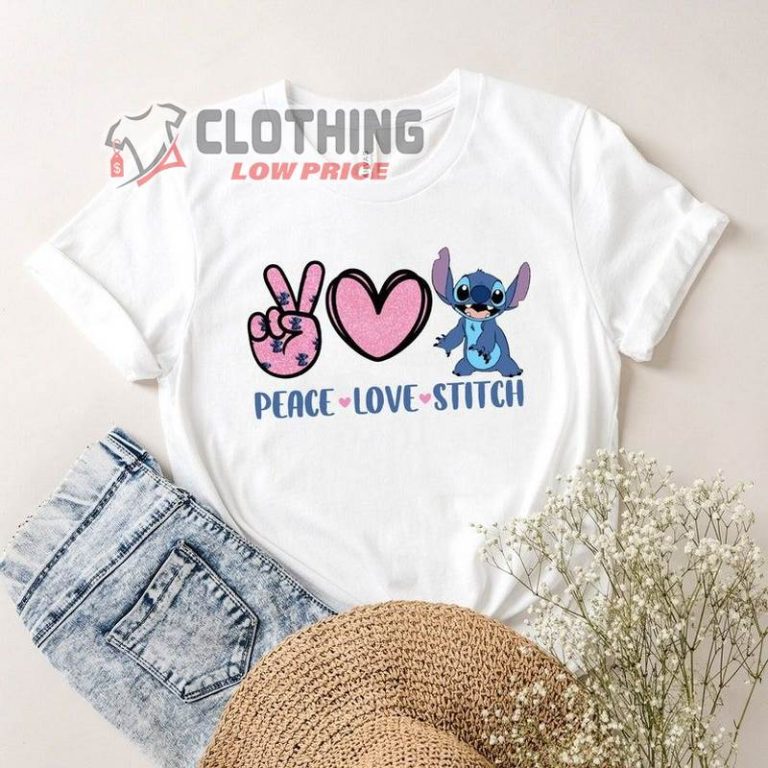 Peace Love Stitch Disney Shirt, Lilo And Stitch 2024 Merch, Lilo Stitch