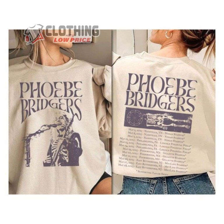 Phoebe Bridgers World Tour 2023 Merch, Phoebe Bridgers Song Shirt ...
