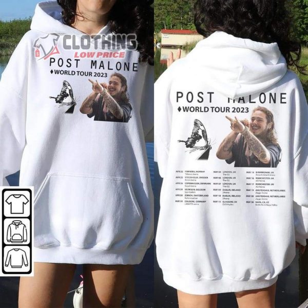 Post Malone Tour 2023 Shirt, Twelve Carat Tour 2023 Sweatshirt Hoodie