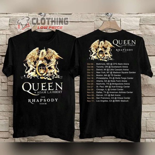 Queen Adam Lambert The Rhapsody Tour 2023 Merch, Queen Rock Band Tour 2023 T-Shirt, Adam Lambert Tour 2023 Shirt