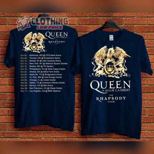 Queen Adam Lambert The Rhapsody Tour 2023 Merch, Queen Rock Band Tour 2023 T-Shirt, Adam Lambert Tour 2023 Shirt