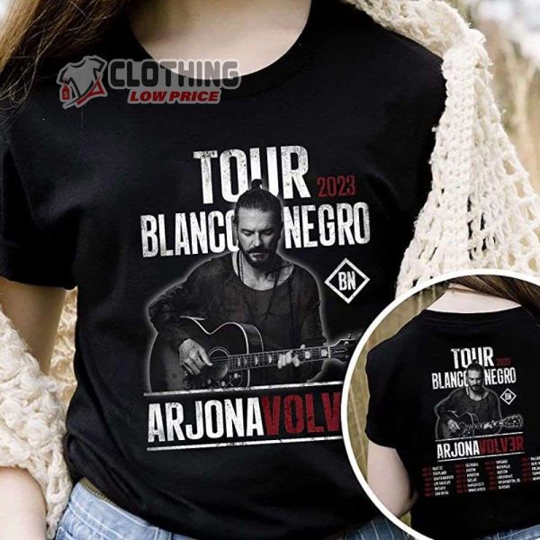 Ricardo Arjona Volver Tour 2023 Setlist Merch, Ricardo Arjona Tour 2023 Shirt Ricardo Arjona’s 2023 Blanco Y Negro Volver Tour 2023 T-Shirt