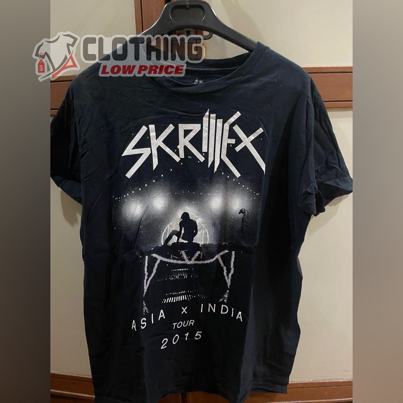 Skrillex Band Tour 2015 Asia Tour Merch, Dj Skrillex Then Now Best Songs Tee Shirt - ClothingLowPrice