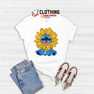Stitch Sunflower Disneyworld Shirt Lilo And Stitch Characters Tee Sydney Elizabeth Agudong Ethnicity Shirt 2