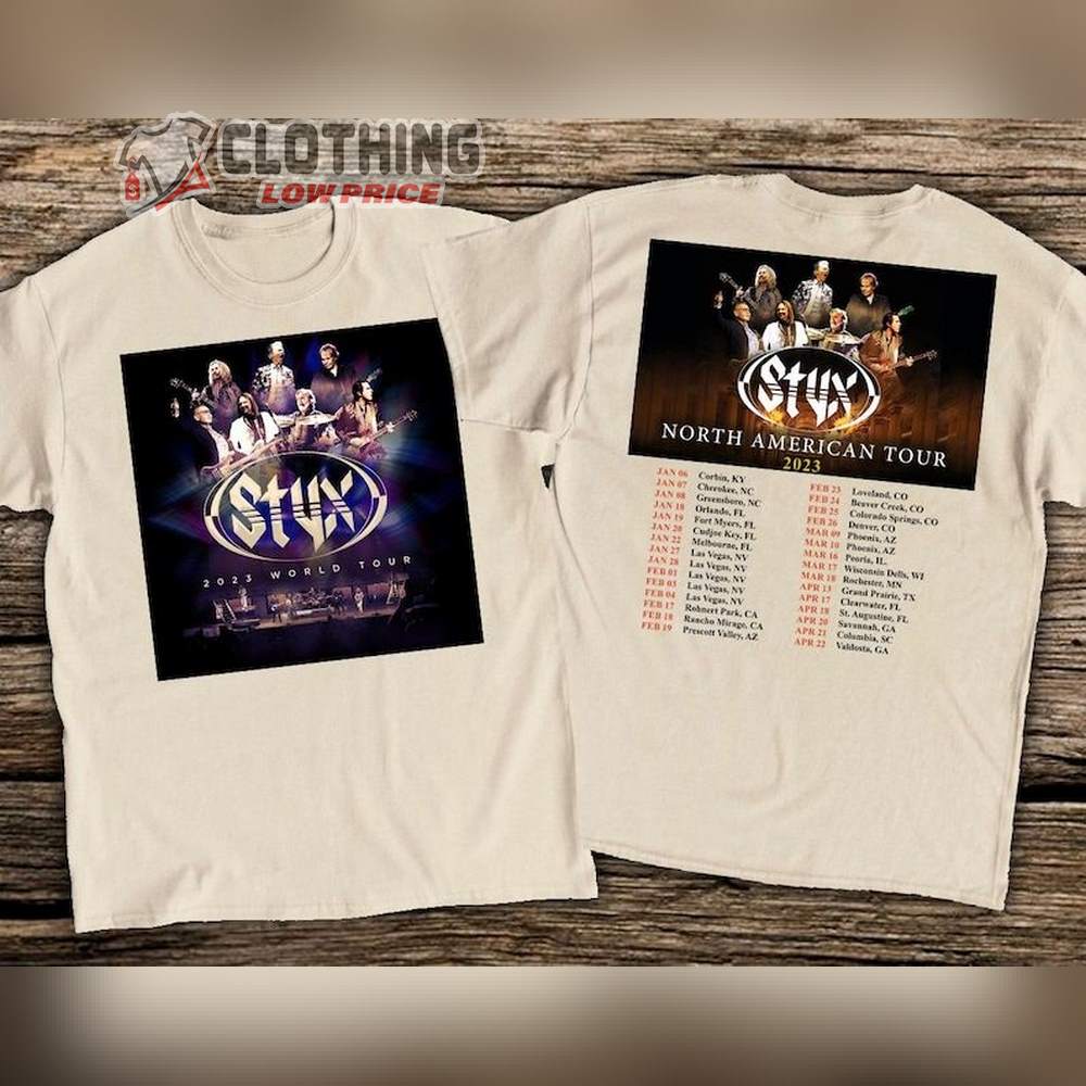 Styx 2024 World Tour Merch, Styx Rock Band Concert Tour 2024 Shirt