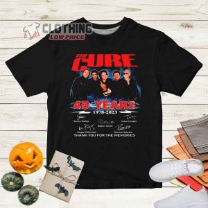 The Cure 1987 – 2023 45th Anniversary T-Shirt, The Cure Band Tour Unisex Tee