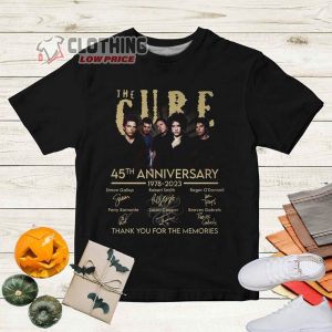 The Cure 45Th Anniversary 1987 – 2023 Shirt, The Cure Band Unisex T-Shirt, The Cure Band Merch