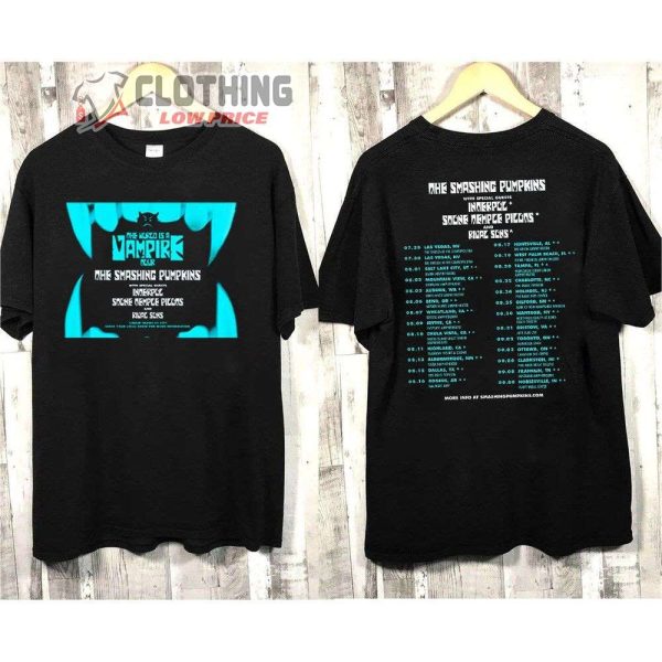The Smashing Pumpkins The World Is A Vampire Tour 2023 Merch, The Smashing Pumpkins North American Tour 2023 With Special Guests T-Shirt