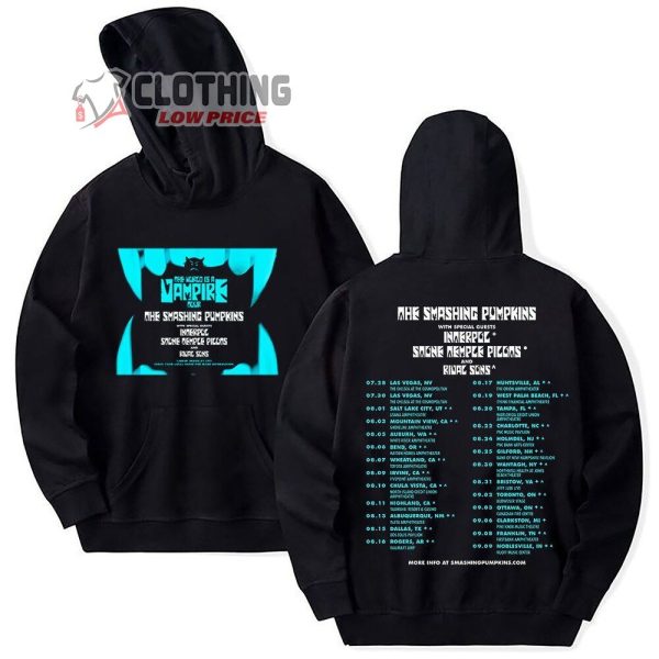 The Smashing Pumpkins The World Is A Vampire Tour 2023 Merch, The Smashing Pumpkins North American Tour 2023 With Special Guests T-Shirt