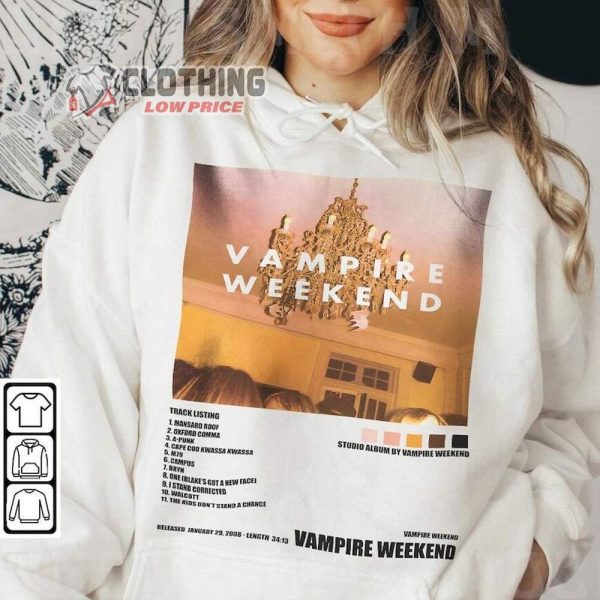 Vampire Weekend Album Tracklist Unisex Sweatshirt, Vampire Weekend Vintage Album Shirt