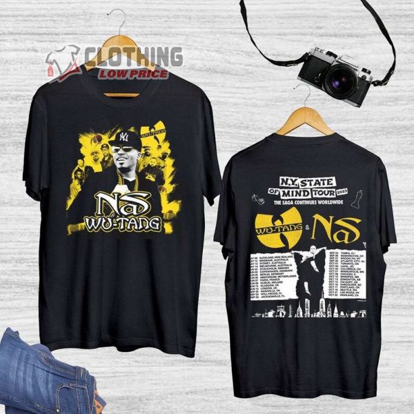 Wu-Tang And Nas Tour 2023 Shirt, My State Of Mind Tour 2023 Shirt, Wu-Tang Clan Rock Tour Merch