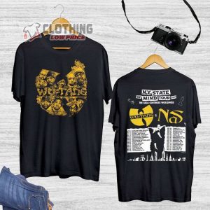 Wu Tang And Nas World Tour 2023 Merch NY State Of Mind Tour Shirt Wu Tang Clan Shirt