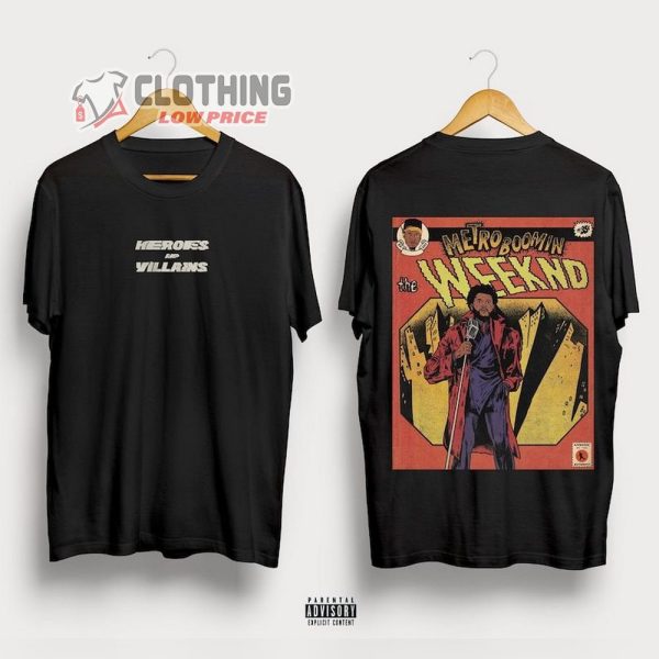 Young Metro Music Merch, Heroes And Villains Comic T-Shirt, Metro Boomin Hip Hop Music Shirt