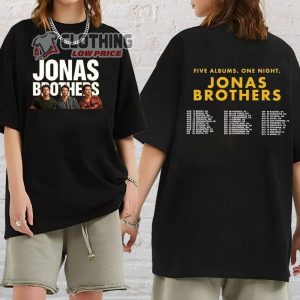 2023 Jonas Brothers Five Albums One Night The Tour Shirt Jonas Brothers Band Shirt Jonas Brothers World Tour Merch