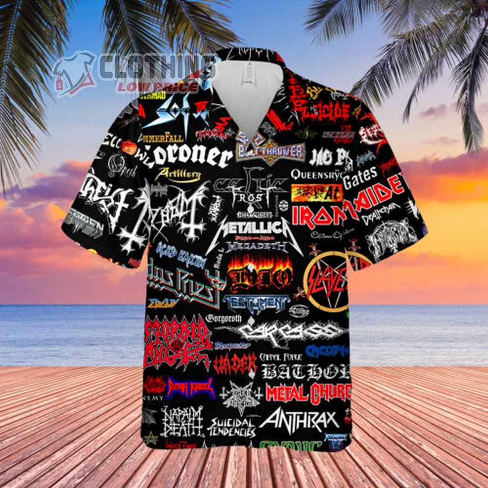 20th Century Classic Rock Band Name Metallica 3D All Over Print Hawaiian Shirt