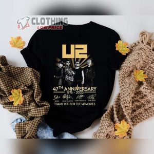 47 Years Of U2 Band Signature Unisex T Shirt Classic Rock U2 Band Shirt U2 Band 2023 Tour Merch