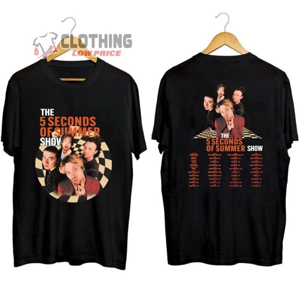 5 Seconds Of Summer 2023 Setlist Merch, 5 Seconds Of Summer World Tour 2023-2024 Shirt, 5 Seconds Of Summer 2023 Younblood Tee, 5 Seconds Of Summer 2023 Songs T-Shirt