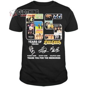 65 Years Of 1958-2023 Bee Gees Anniversary Merch, Bee Gees Tour 2023 UK Shirt, Bee Gees Gold Tribute Members Tour Dates 2023 T-Shirt