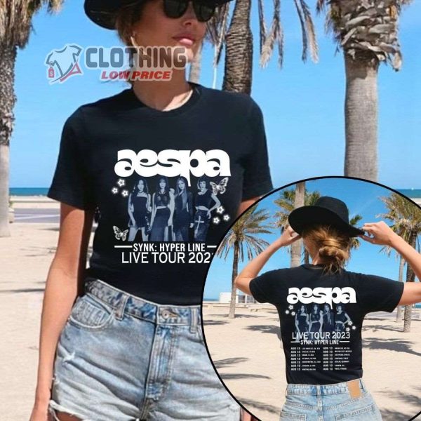 Aespa Synk Hyper Line Tour Dates 2023 Merch, Aespa Tour 2023 Shirt, Synk Hyper Line Tour Tickets T-Shirt
