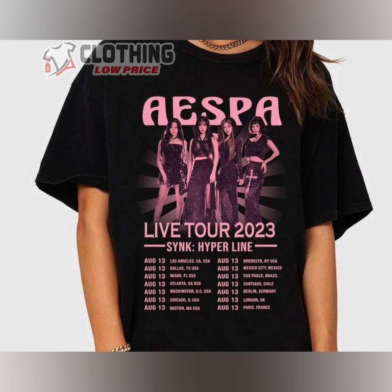 Aespa Synk Hyper Line Tour Merch, Aespa Live Tour 2023 Shirt, Aespa ...