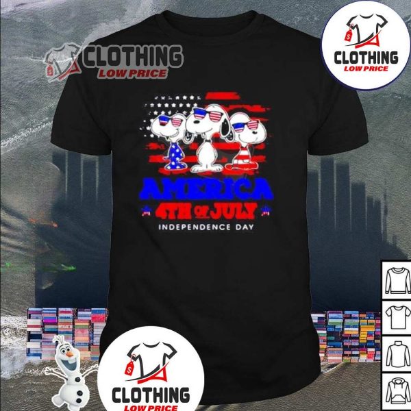 America 4th Of July Independence Day Snoopy Shirt, Flag Of The United States Happy Freedom Day Shirt