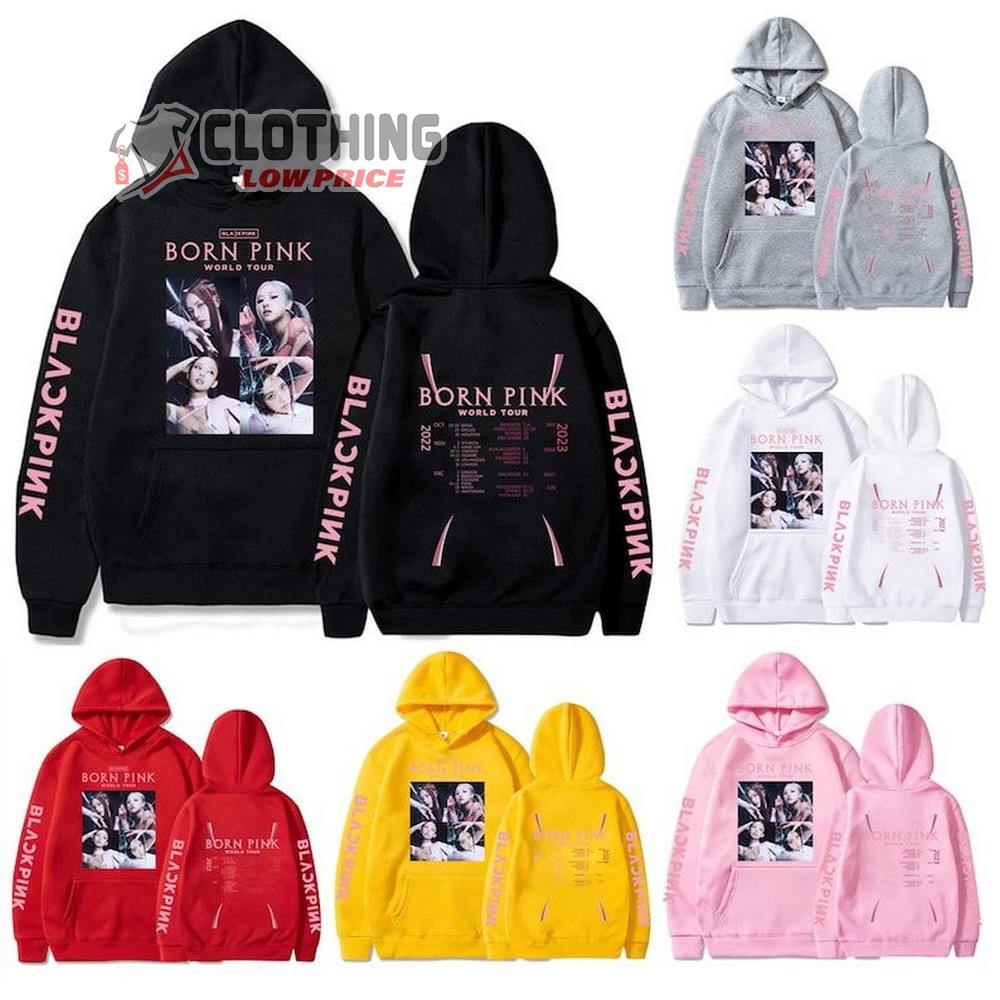 Blackpink Born Pink World Tour Graphic Hoodie, Blackpink World Tour Setlist 2022-2023 Sweatshirt Pullover Merch