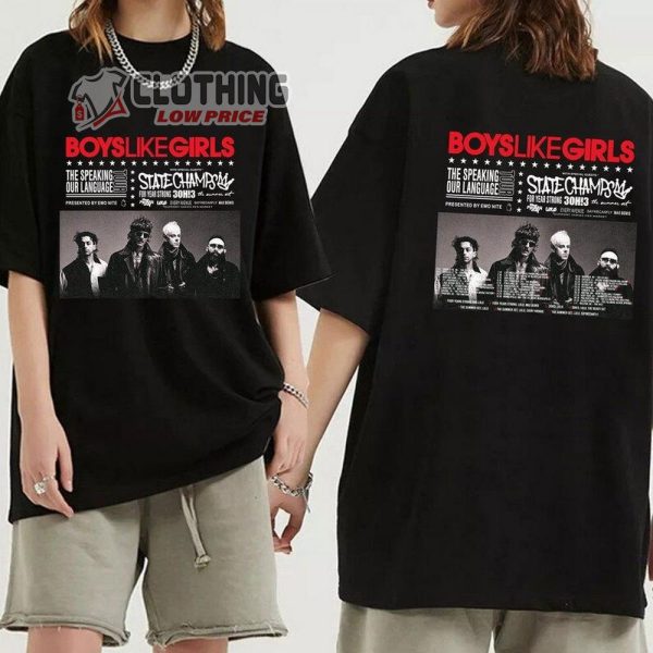 Boys Like Girls The Speaking Our Language 2023 Tour Shirt, Boys Like Girls Band Sweatshirt, Boys Like Girls 2023 Concert Unisex T-Shirt