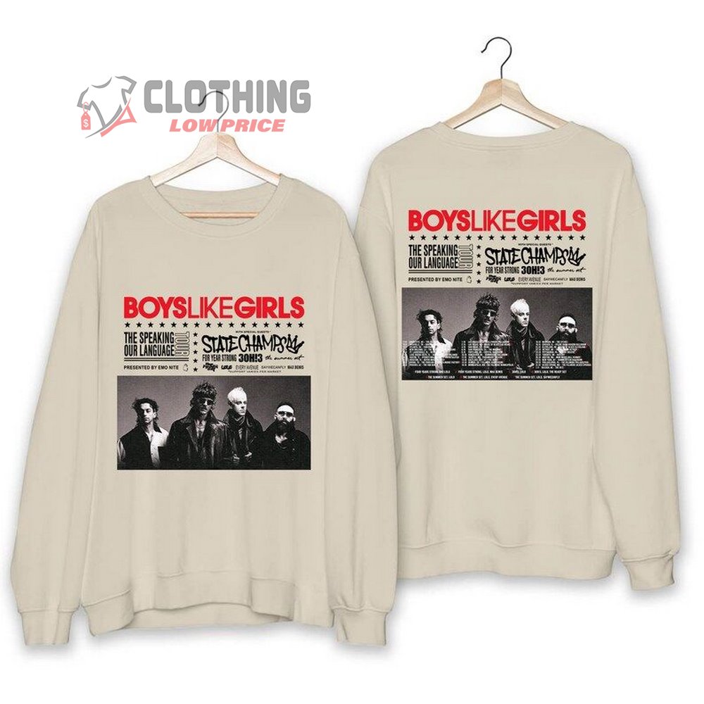 Boys Like Girls The Speaking Our Language 2023 Tour Shirt, Boys Like Girls Band Sweatshirt, Boys Like Girls 2023 Concert Unisex T-Shirt