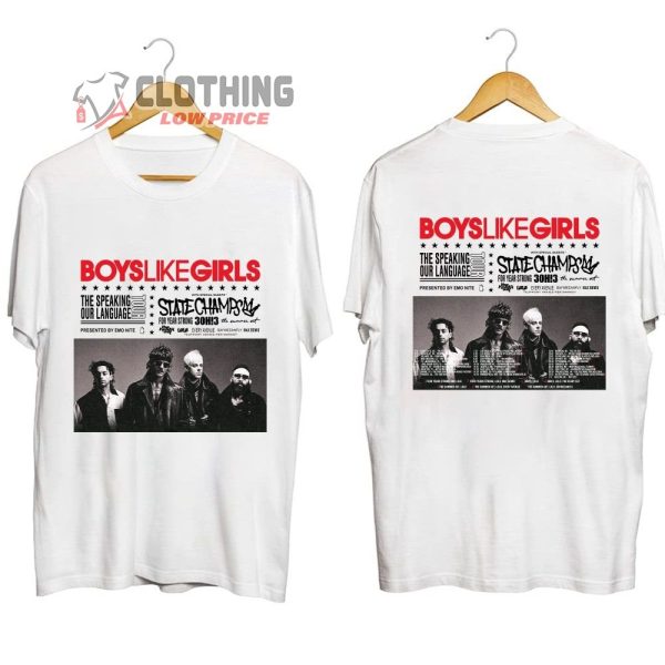 Boys Like Girls The Speaking Our Language Tour 2023 Merch, Boys Like Girls 2023 Concert Tickets Shirt, The Speaking Our Language Tour 2023 T-Shirt