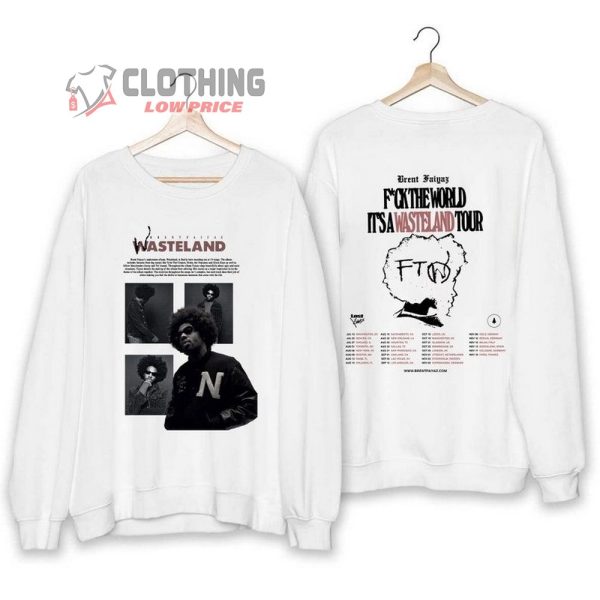 Brent Faiyaz It’s A Wasteland Tour 2023 Merch, Brent Faiyaz Music Concert Shirt, It’s A Wasteland Tour Shirt