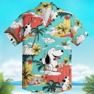 Cartoon Peanuts Snoopy Hawaiian Shirt Cartoon Peanuts Characters Snoopy Beach Summer 3D Hawaiian Shirt