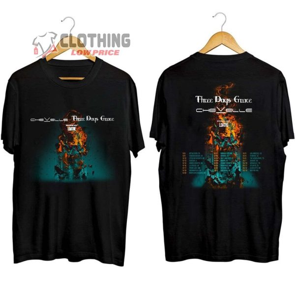 Chevelle And Three Days Grace Co Headline Tour 2023 Merch, Chevelle And Three Days Grace 2023 Tour Dates Shirt, Chevelle And Three Days Concert 2023 T-Shirt