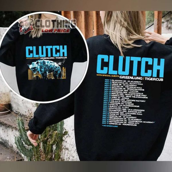 Clutch Tour 2023 UK Merch, Clutch Tour Dates 2023 With Special Guests T-Shirt