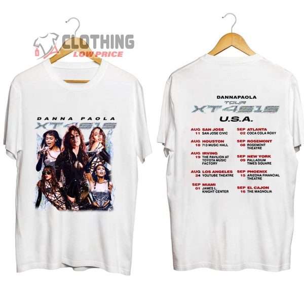 Danna Paola Xt4S1S Tour USA Merch, Danna Paola 2023 Tour Dates Shirt, Danna Paola Xt4S1S Tour Tickets T-Shirt