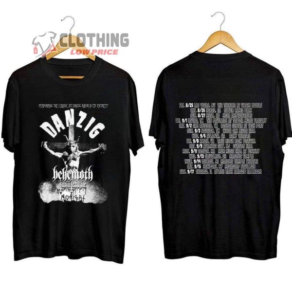 Danzig Band 2023 Concert Merch, Danzig Play First Album Tour With Dark Supporting Bands T-Shirt