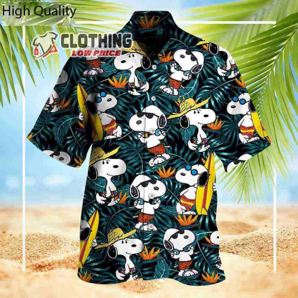Disney Snoopy Hawaiian Shirt, Tropical Beach Snoopy Beach Summer 3D Hawaiian Shirt
