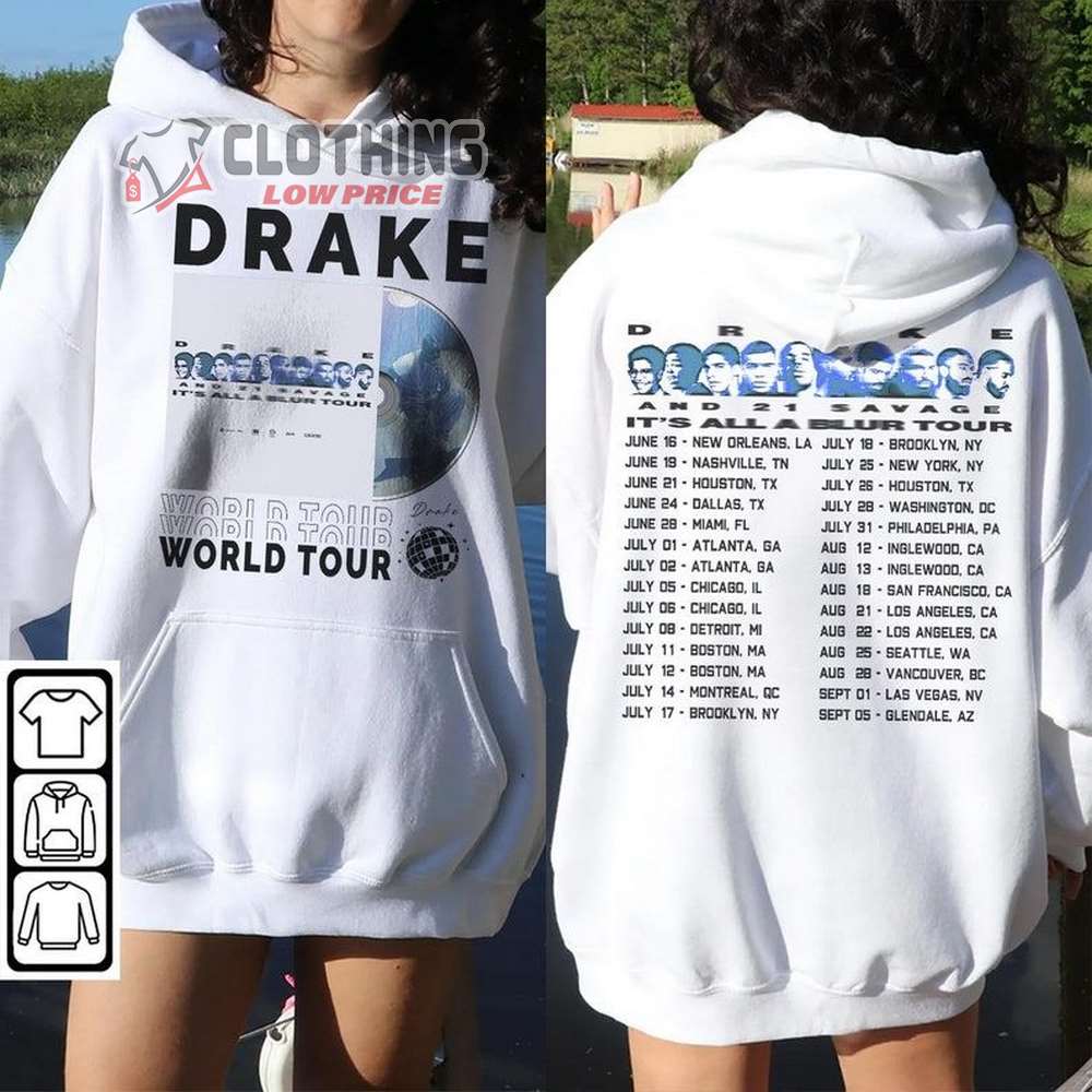 Drake Rap Hiphop It’S All A Blur Tour 2023 Album Merch, Drake Rapper Hoodie