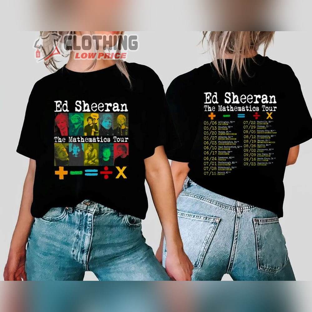 Ed Sheeran Mathematics 2023 T-Shirt, Mathematics Tour Shirt, Ed Sheeran Merch