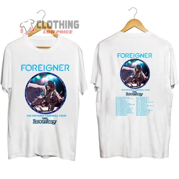 Foreigner The Histroric Farewell Tour 2023 Merch, Foreigner Tour 2023 Tickets Shirt, Foreigner Band Concert 2023 Setlist T-Shirt