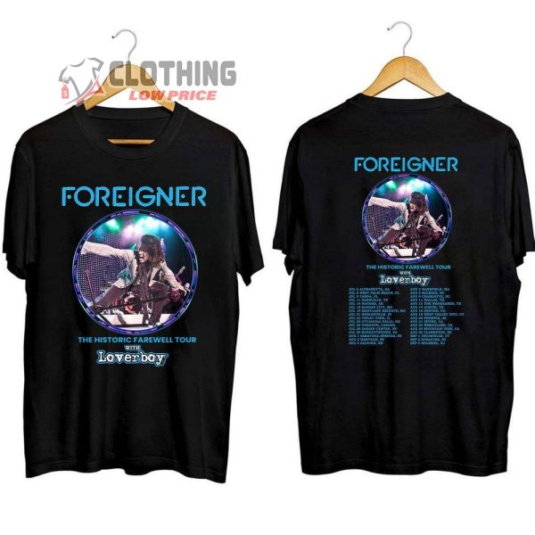 Foreigner The Histroric Farewell Tour 2023 Merch, Foreigner Tour 2023 Tickets Shirt, Foreigner Band Concert 2023 Setlist T-Shirt