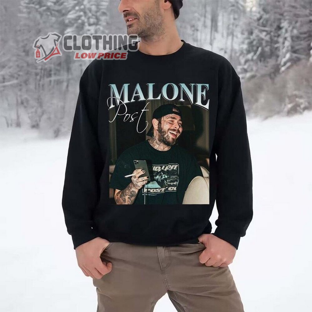 Funny Post Malone T-Shirt, Retro Post Malone Sweatshirt, Post Malone Rapper Unisex Hoodie