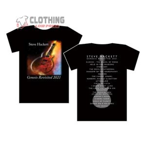 Guitar 2021 Euro Tour T- Shirt, Steve Hackett Tour 2023 T- Shirt
