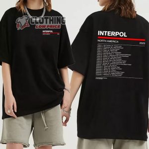 Interpol North America 2023 Tour Dates Merch Interpol Rock Band 2023 Tour Shirt Interpol Band Fan T Shirt 2