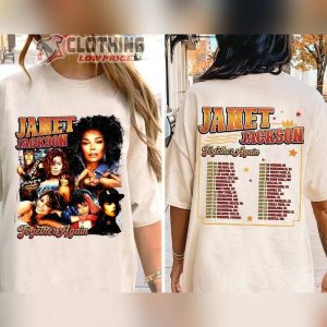 Janet Jackson Vintage Unisex Tee Shirt, Janet Jackson Together Again Tour 2023 Shirt, Janet Jackson Merch