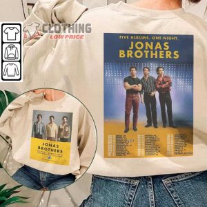 Jonas Brothers Music Tour Dates 2023 Merch Five Albums One Night Tour Sweatshirt Jonas Brothers Concert 2023 T Shirt 2