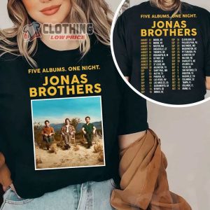 Jonas Brothers World Tour 2023 Merch Jonas Brothers Band Setlist 2023 Shirt Jonas Brothers Tour 2023 Europe T Shirt